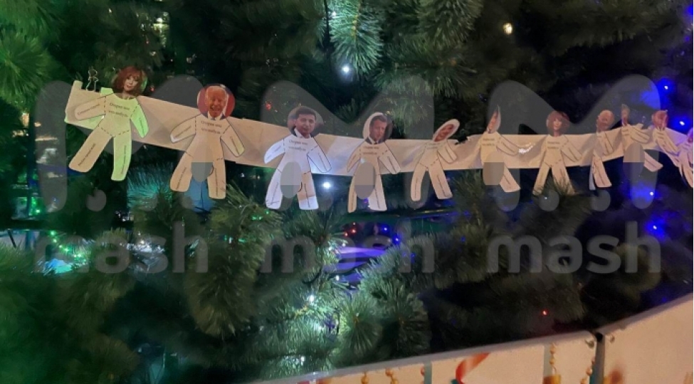 yolkaya-prezidentlerin-shekillerini-asdilar-foto