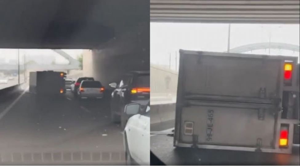 baki-sumqayit-yolunda-yuk-mashini-ashdi-tixac-yarandi-video