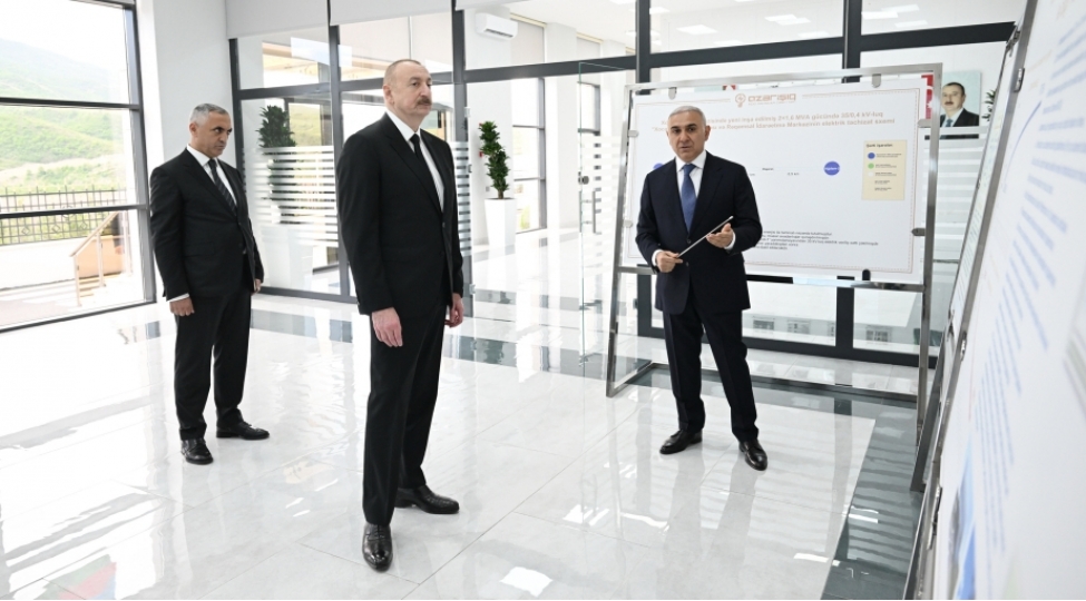 Prezident İlham Əliyev “Azərişıq” ASC-nin “Xocalı” yarımstansiyasının və Rəqəmsal İdarəetmə Mərkəzinin açılışında iştirak edib - 
