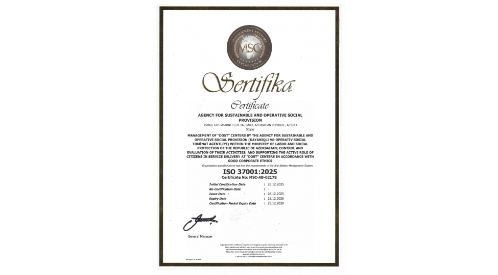 dost-agentliyi-3-istiqamet-uzre-iso-sertifikatlarina-layiq-gorulub