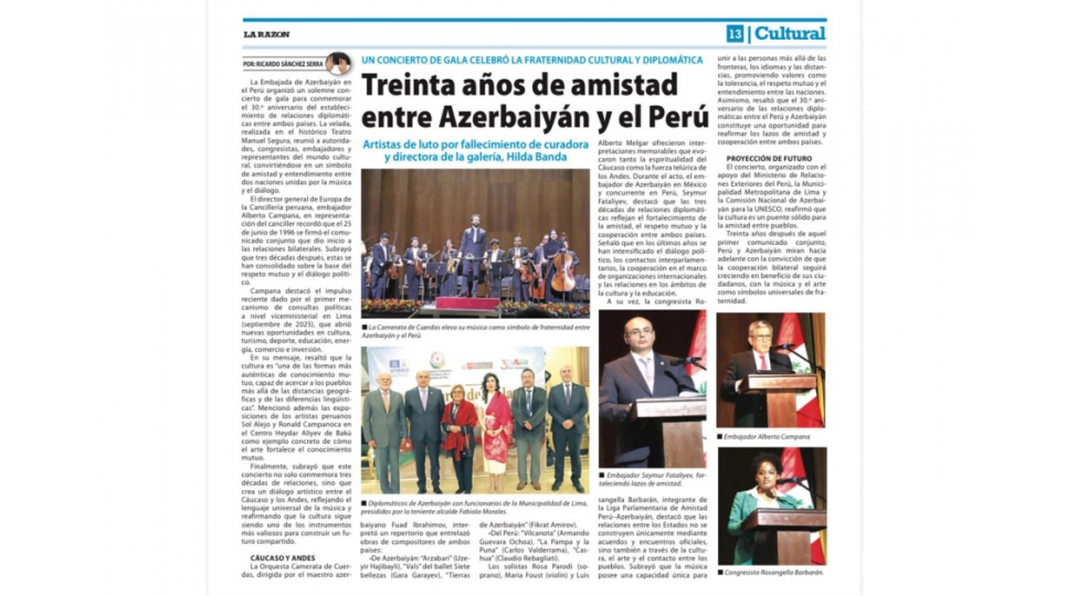 peru-metbuatinda-azerbaycanla-diplomatik-munasibetlerin-30-illiyine-hesr-olunmush-meqale-yayimlanib