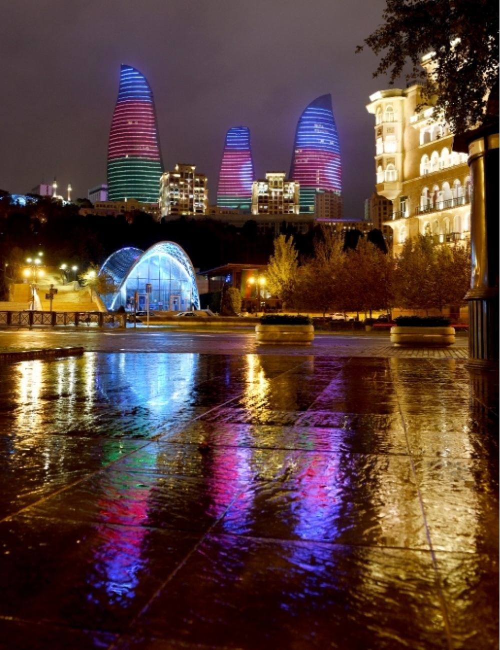 Flame Towers достопримечательности Баку
