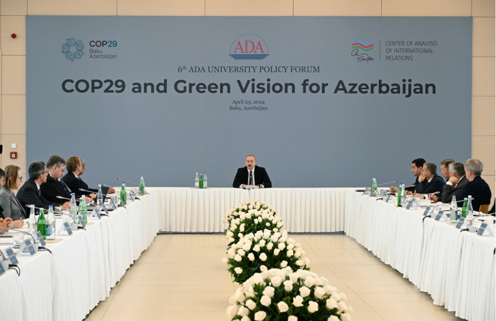 Prezident ADA Universitetində “COP29 və Azərbaycan üçün Yaşıl Baxış” mövzusunda beynəlxalq forumda iştirak edib -YENİLƏNİB 