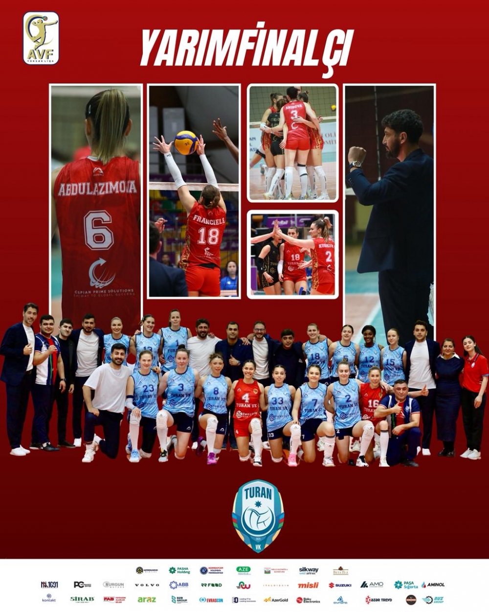 “Turan” və “DH Volley” komandaları yarımfinala yüksəliblər