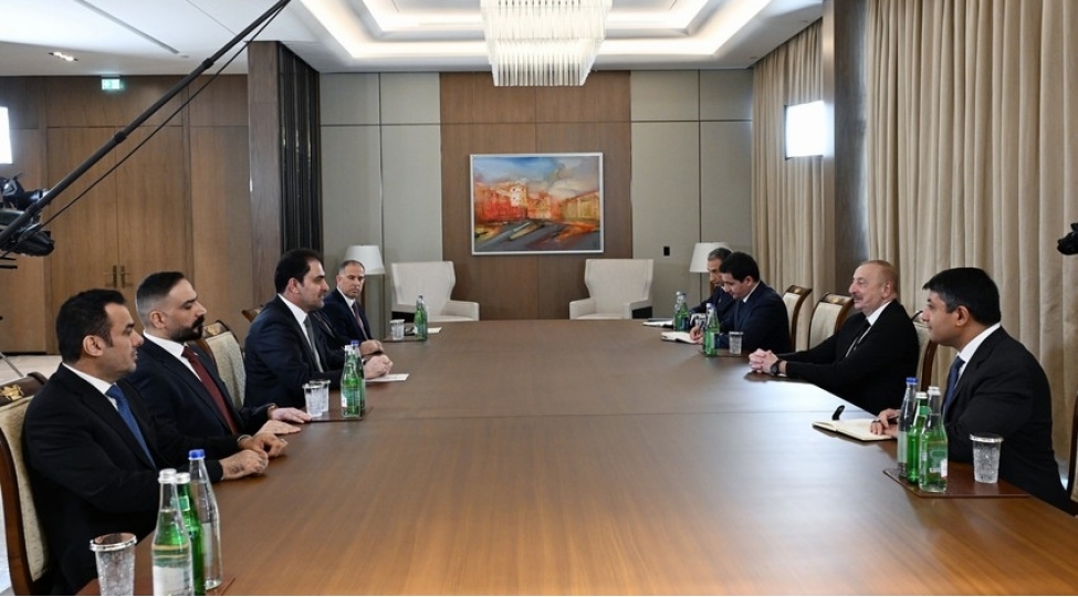 Prezident İlham Əliyev İraq Parlamentinin sədrini qəbul edib-FOTO