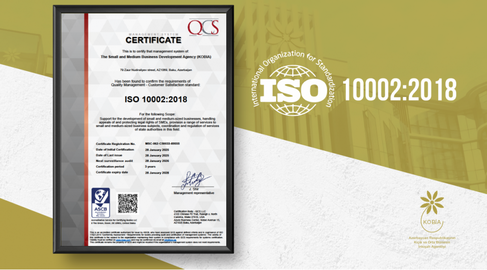 kobia-ya-iso-100022018-beynelxalq-standarti-uzre-sertifikat-teqdim-edilib