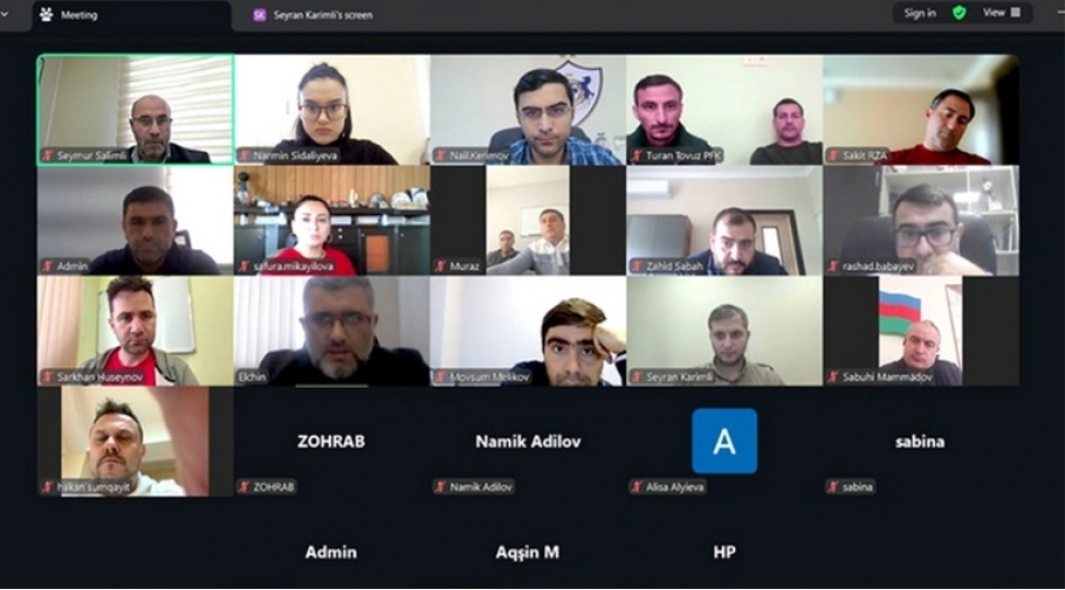 affa-terefinden-klub-numayendeleri-ile-onlayn-gorush-kechirilib