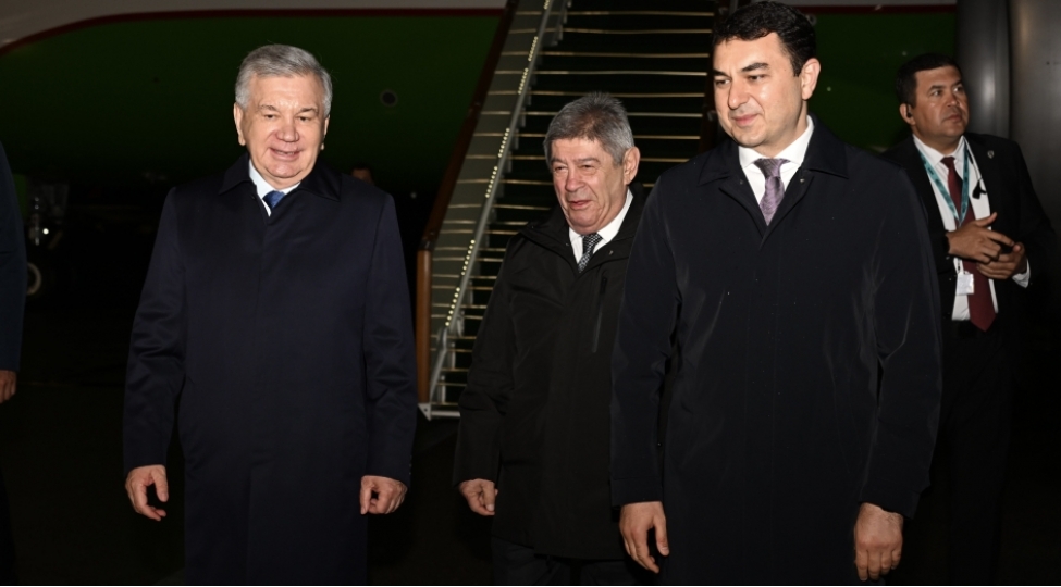 Özbəkistan Prezidenti Şavkat Mirziyoyev Azərbaycana səfərə gəlib